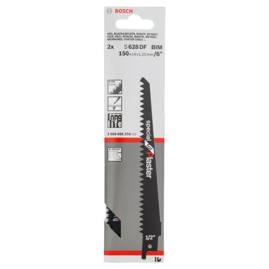 Bosch Recip Saw Blade S628DF (Pack of 2)