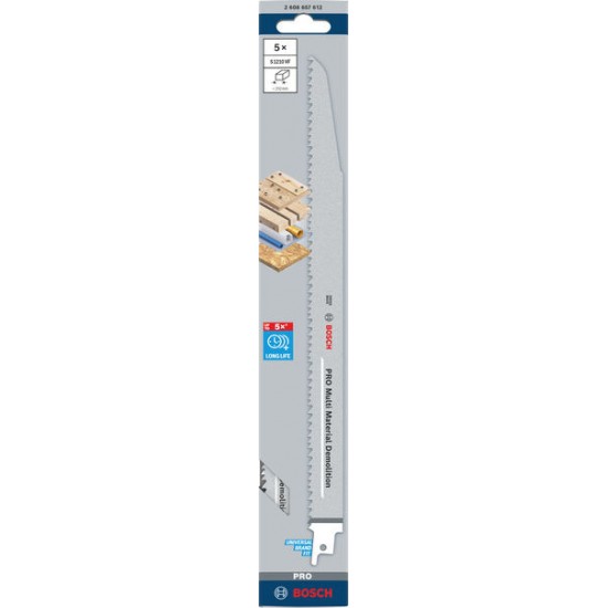Bosch Recip Saw Blade S1210VF (Pack of 5)