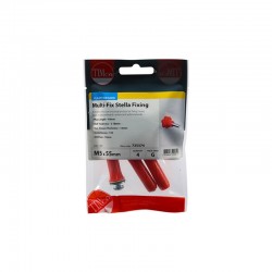 M5 x 55mm Multi-Fix Stella Fixings - Red - Pack of 4