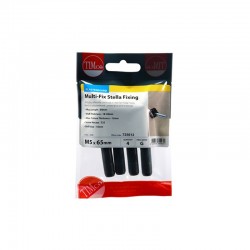 M5 x 65mm Multi-Fix Stella Fixings - Black - Pack of 4