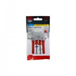 M5 x 80mm Multi-Fix Stella Fixings - Red - Pack of 4
