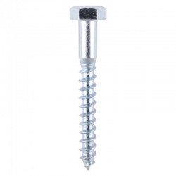 Timco 80mm x 6.0mm Bright Zinc Plated Coach Screws - Pack of 10