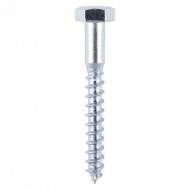 Timco 80mm x 10.0mm Bright Zinc Plated Coach Screws - Pack of 4