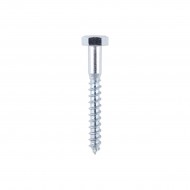 Timco 10x100mm Hex Head Coach Screw Steel Zinc Plated Pack of 2