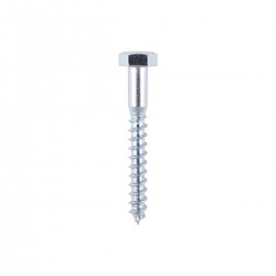 Timco 10x150mm Hex Head Coach Screw Steel Zinc Plated Pack of 2