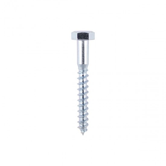 Timco 10x150mm Hex Head Coach Screw Steel Zinc Plated Pack of 2