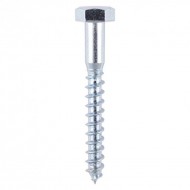 Timco 80mm x 8.0mm Bright Zinc Plated Coach Screws - Pack of 5