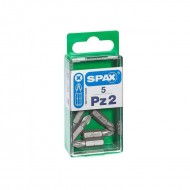 Spax RP 25mm PZ2 Bits - Pack of 5