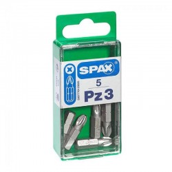 Spax RP 25mm PZ3 Bits - Pack of 5