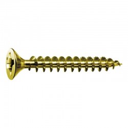 Spax Yellow Coated Pozi Head Screws - 5.0mm x 70mm - Tub of 250
