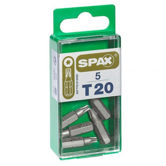 Spax RP T20 Bit 25mm - Pack of 5