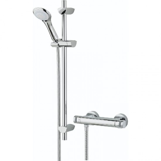 Bristan Artisan Exposed Thermostatic Bar Shower With Adjustable Riser Kit