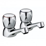 Bristan Club Chrome Basin Taps - Hot & Cold - 1/2