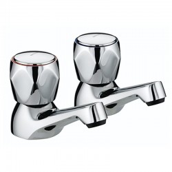 Bristan Club Chrome Basin Taps - Hot & Cold - 1/2