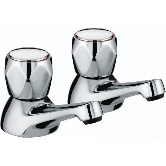 Bristan Club Chrome Bath Taps - Hot & Cold - 3/4