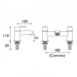 Bristan Capri Bath FIller Tap For Baths