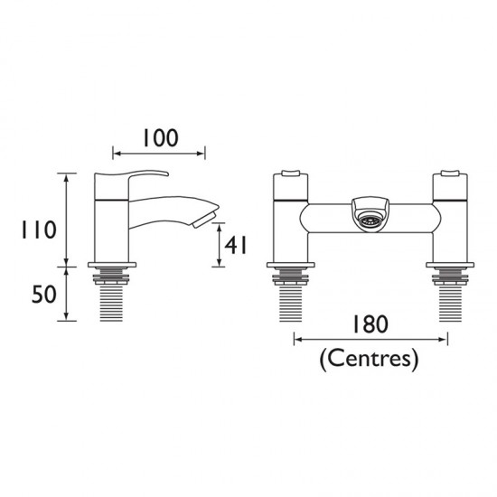 Bristan Capri Bath FIller Tap For Baths