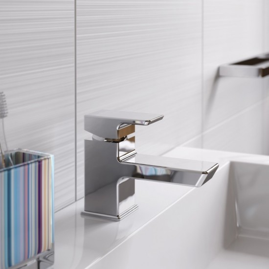 Bristan Cobalt Basin Mixer With Clicker Waste