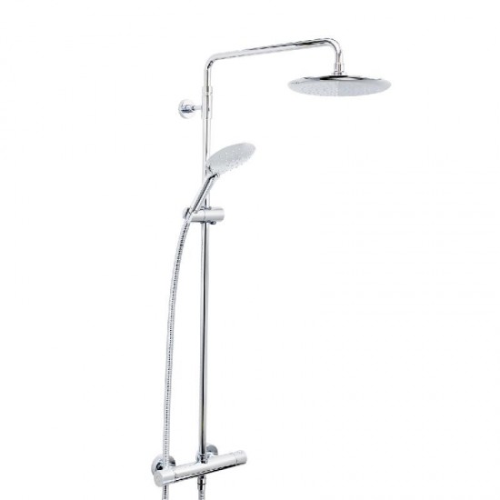 Bristan Carre Exposed Thermostatic Bar Shower With Riser Kit