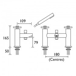 Bristan Decade Bath Shower Mixer Tap For Baths & Showers