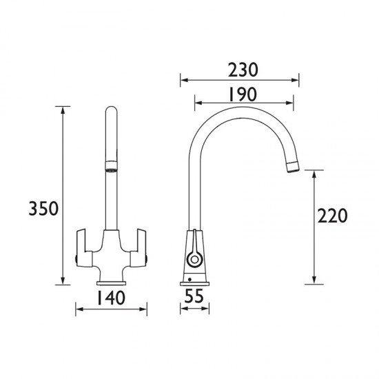 Bristan Echo Easyfit Sink Mixer Tap For Kitchens & Sinks