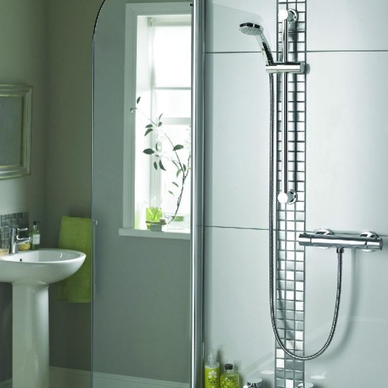 Bristan Frenzy Exposed Thermostatic Safe Touch Bar Shower With Riser Kit