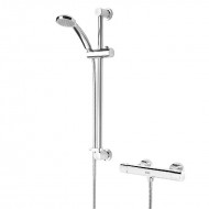 Bristan Frenzy Exposed Thermostatic Safe Touch Bar Shower With Riser Kit