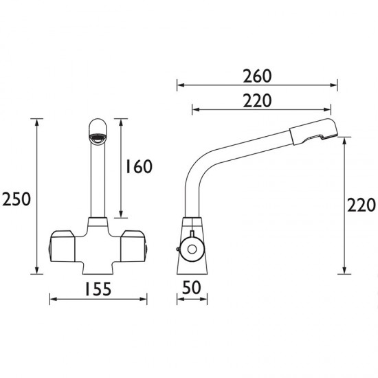 Bristan Manhattan Easyfit Sink Mixer Tap For Kitchens & Sinks