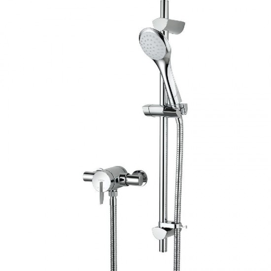 Bristan Sonique Exposed Thermostatic Mini Valve Shower With Riser Kit