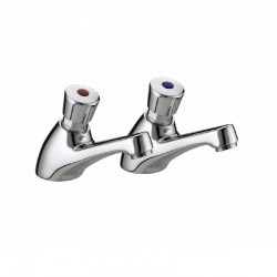 Bristan Timed Flow Basin Taps - Chrome