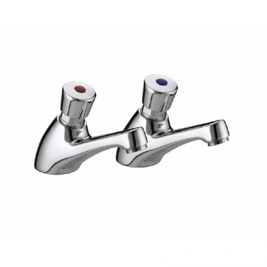 Bristan Timed Flow Basin Taps - Chrome