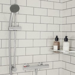 Bristan Zing Exposed Thermostatic Safe Touch Bar Shower With Riser Kit