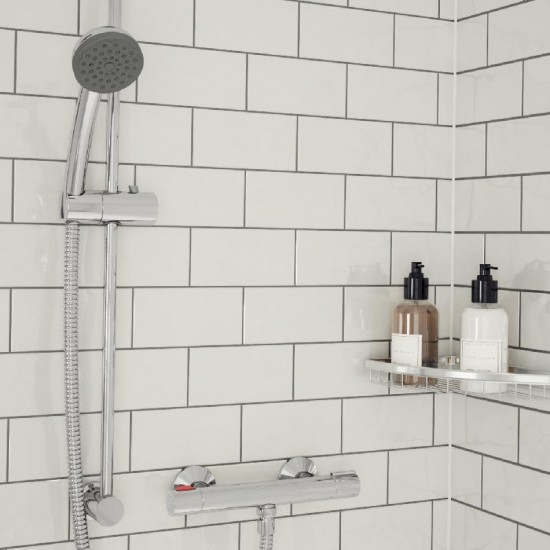 Bristan Zing Exposed Thermostatic Safe Touch Bar Shower With Riser Kit