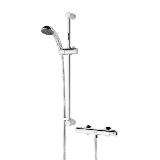 Bristan Zing Exposed Thermostatic Safe Touch Bar Shower With Riser Kit