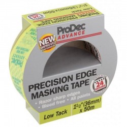 ProDec Low Tack Precision Edge Masking Tape - 36mm x 50m