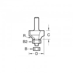 Trend C074X1/4TC 9.5mm x 3.2mm Self Guiding Rounding Cutter