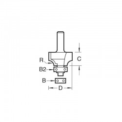 Trend C078X1/4TC15.9mm x 9.5mm Self Guiding Rounding Cutter