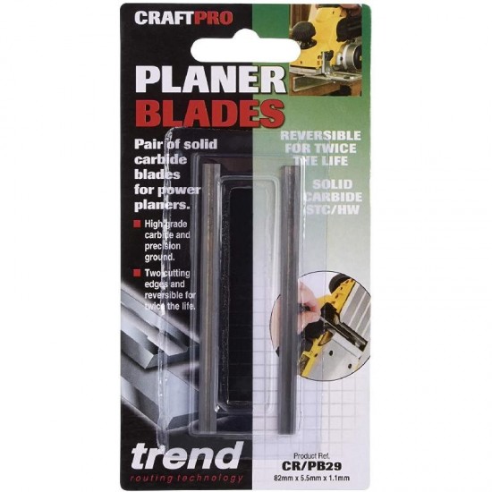 Trend Planer Blade Set For Craft - 82mm x 5.5mm x 1.1mm - 1 Pair
