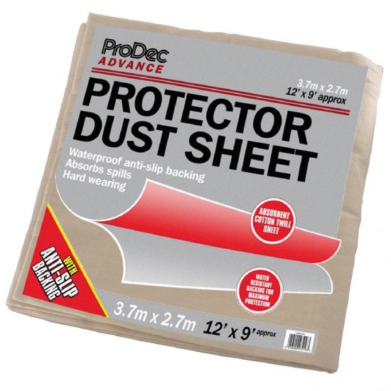 ProDec Decorators Grey Dust Sheet - 12ft x 9ft