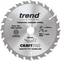 Trend Thin Craft Saw Blade - 165mm x 24T x 20mm