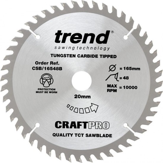 Trend Craft Saw Blade - 165mm x 48T x 20mm