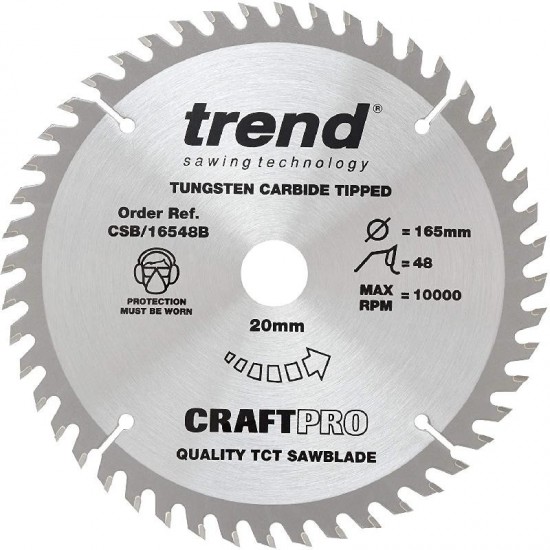Trend Craft Saw Blade - 165mm x 48T x 20mm