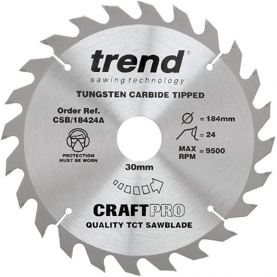 Trend Craft Saw Blade - 184mm x 24T x 30mm