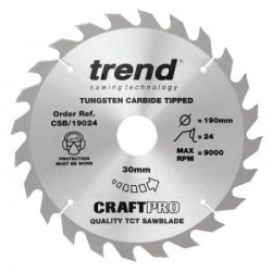 Trend Craft Saw Blade - 190mm x 24T x 30mm