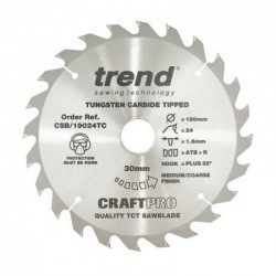 Trend Craft Saw Blade - 190mm x 24T x 30mm x 1.55