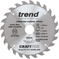 Trend Craft Saw Blade - 190mm x 24T x 30mm x 1.55