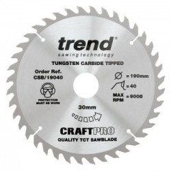 Trend Craft Saw Blade - 190mm x 40T x 30mm