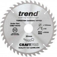 Trend Craft Saw Blade - 190mm x 40T x 30mm