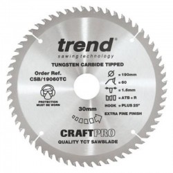 Trend Craft Saw Blade - 190mm x 60T x 30mm x 1.55