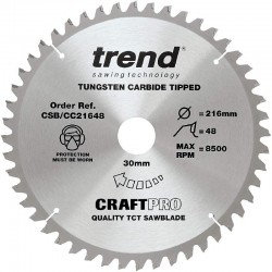 Trend Craft Saw Blade CC - 216mm x 48T x 30mm